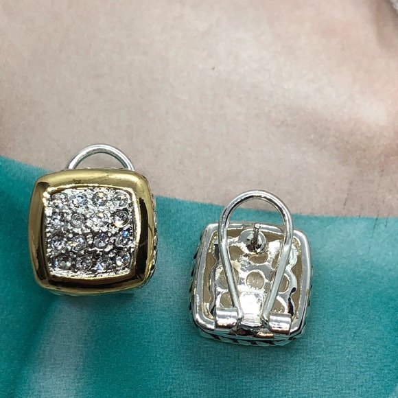 🌟 Silver Gold Earrings - Picture 4 of 5